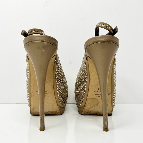 Giuseppe Zanotti ‘Liza’ Crystal Embellished Slingback Heels - Picture 4 of 11